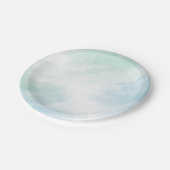 Blauw Groenboek van de Waterverf Borden Papieren Bordje (Gekanteld)