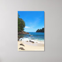 Blauw Groene Baai Landschap Reis Foto Indonesië