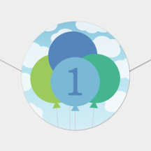 Blauw Groene Ballonnen Lucht Wolken Jongens Verjaa