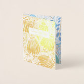 Blauw-groene bloemensympathie Dood kind Folie Kaarten (Voorkant)