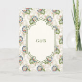 Blauw Groene Bloemige Ivoorkleurige Alles-in-één S (Achterkant)