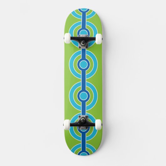 Blauw / Groene Cirkels skateboards (Voorkant)