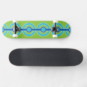 Blauw / Groene Cirkels skateboards (Horizontaal)