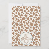  blauw groene cowboy eerste rodeo 1e verjaardag kaart (Achterkant)