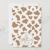  blauw groene cowboy eerste rodeo 1e verjaardag kaart (Achterkant)