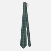 Blauw groene en gele ruit heren stropdas (Voorkant)