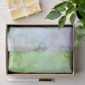 Blauw Groene Flamingo's en Hibiscus Tissuepapier (Geschenk)