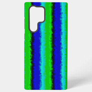 Blauw Groene Gebroken Glas Strepen Samsung Galaxy Hoesje