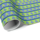 Blauw Groene Kerstboom Cadeaupapier (Rol Hoek)