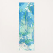Blauw-groene, korte Sjabloon voor design Yogamat (Voorkant)