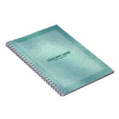 Blauw-groene lichtgevende glazen textuur notitieboek (Rechterzijde)