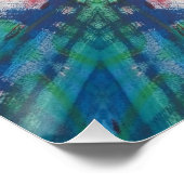 Blauw/Groene Mandala Perfect Poster (Hoek)