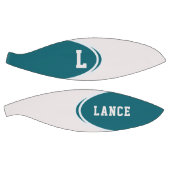 Blauw Groene Monogram Gepersonaliseerde Basketbal (Panelen)