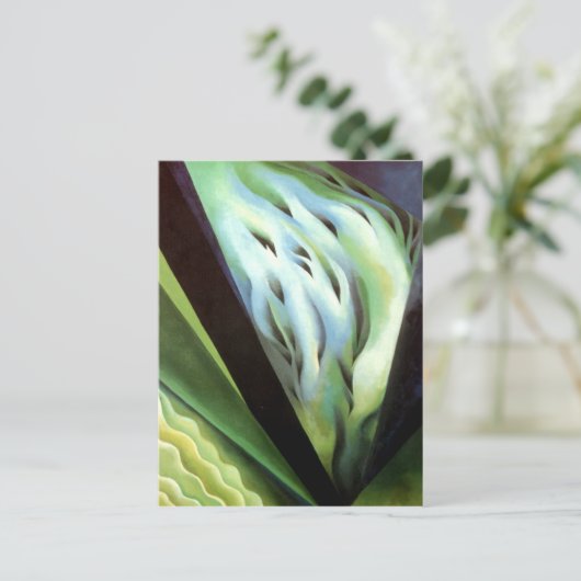 Blauw-groene muziek briefkaart (Staand voorkant)