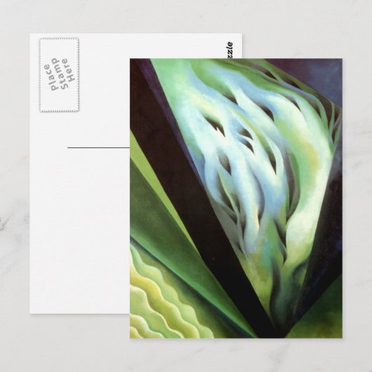 Blauw-groene muziek briefkaart (Voorkant / Achterkant)