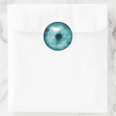 Blauw Groene oog wolk grafische aqua Ronde Sticker (Tas)
