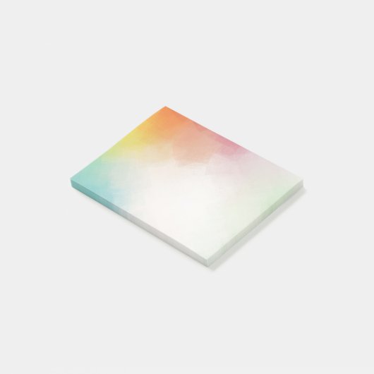 Blauw groene Paarse roze rode gele Abstracte kunst Post-it® Notes (Schuin)