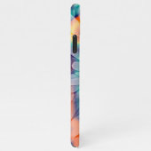 Blauw-groene Paarse Sinaasappel-gele witte tintelk iPhone Hoesje (Rechterkant)