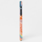 Blauw-groene Paarse Sinaasappel-gele witte tintelk iPhone Hoesje (Linkerkant)