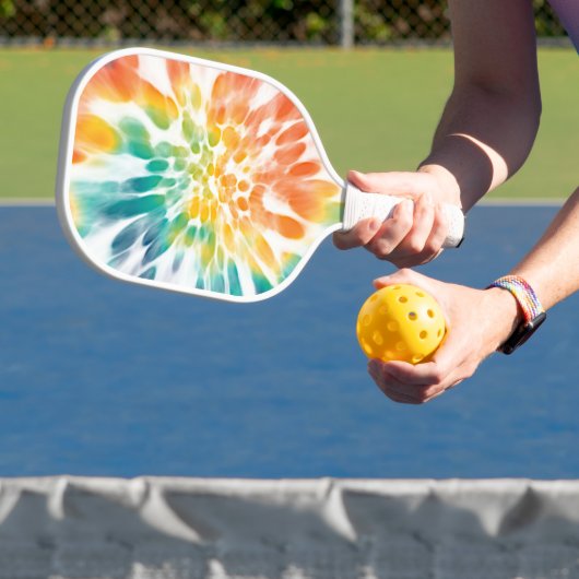 Blauw-groene Paarse Sinaasappel-gele witte tintelk Pickleball Paddle (Insitu)
