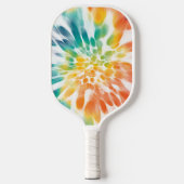 Blauw-groene Paarse Sinaasappel-gele witte tintelk Pickleball Paddle (Voorkant)