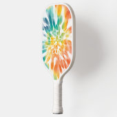 Blauw-groene Paarse Sinaasappel-gele witte tintelk Pickleball Paddle (Links)