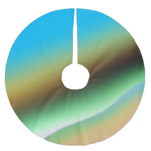 Blauw groene regenboog abstract textuurpatroon kun kerstboom rok