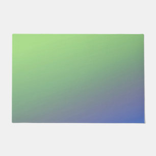 Blauw groene regenboog abstracte textuur patroon k deurmat
