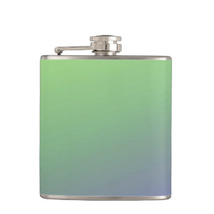 Blauw groene regenboog abstracte textuur patroon k heupfles