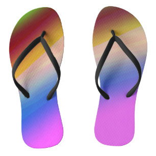 Blauw groene regenboog abstracte textuur patroon k teenslippers