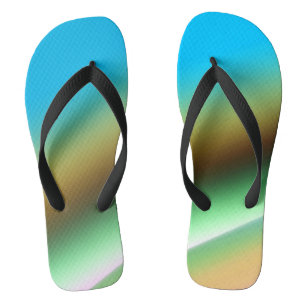 Blauw groene regenboog abstracte textuur patroon k teenslippers