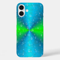 Blauw Groene Regenboog in Elephant Skin Leather Op
