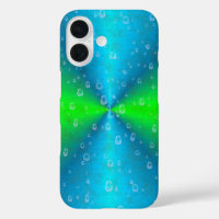 Blauw Groene Regenboog in Elephant Skin Leather Op