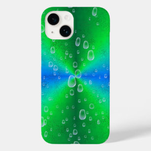 Blauw Groene Regenboog in Elephant Skin Leather Op Case-Mate iPhone Case