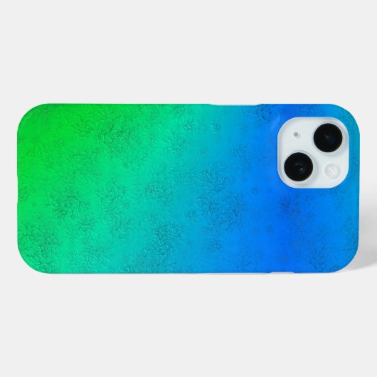 Blauw Groene Regenboog in Elephant Skin Leather Op Case-Mate iPhone Case (Achterkant (horizontaal))