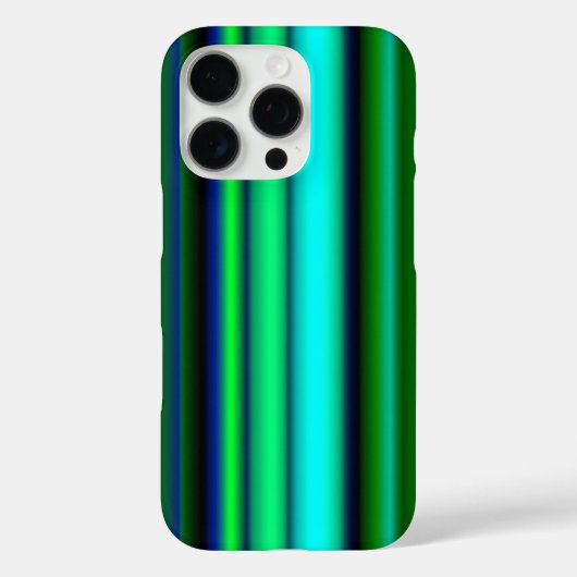 Blauw Groene Regenboog Strepen Case-Mate iPhone Case (Achterkant)