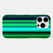 Blauw Groene Regenboog Strepen Case-Mate iPhone Case (Achterkant (horizontaal))
