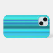 Blauw Groene Regenboog Strepen iPhone 15 Case (Achterkant horizontaal)