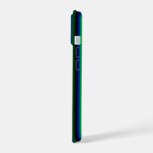 Blauw Groene Regenboog Strepen iPhone 15 Case (Linkerkant)