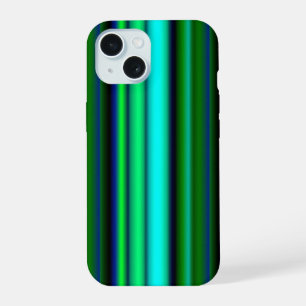 Blauw Groene Regenboog Strepen iPhone 15 Case