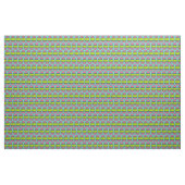 Blauw groene roze gestreept paashap stof (Yard (91,4 cm))