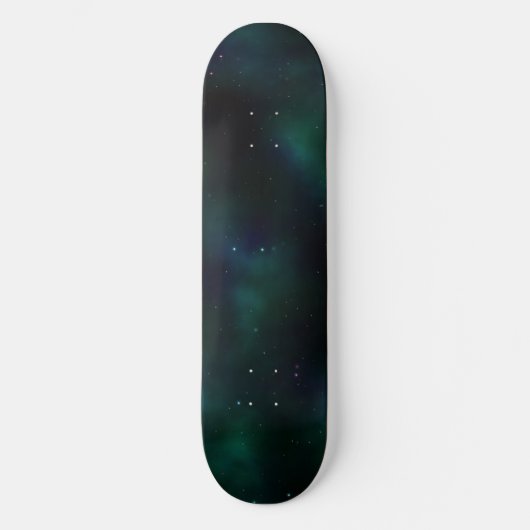 Blauw groene Star Alien Celestial achtergrond Persoonlijk Skateboard (Voorkant)
