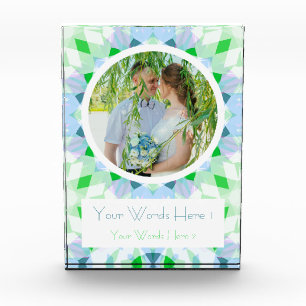 Blauw Groene Ster Huwelijk Foto Gift