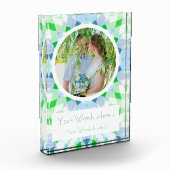 Blauw Groene Ster Huwelijk Foto Gift (Links)