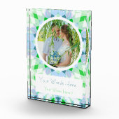 Blauw Groene Ster Huwelijk Foto Gift (Rechts)