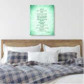 Blauw Groene sterren inspirerend gedichtenkunst Canvas Afdruk (Insitu (Slaapkamer))