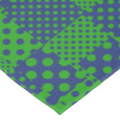 Blauw Groene Stippen Patchwork Tafelkleed (Gekanteld)