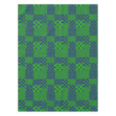 Blauw Groene Stippen Patchwork Tafelkleed (Voorkant)