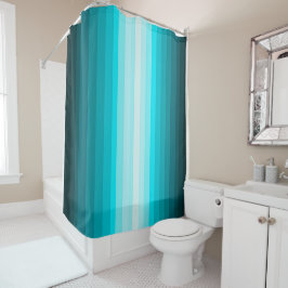 Blauw Groene Stripes Shower Curtain Douchegordijn