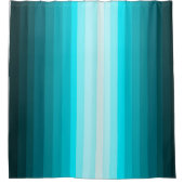 Blauw Groene Stripes Shower Curtain Douchegordijn (Voorkant)